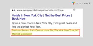 Featured Hotels Structured Snippet
