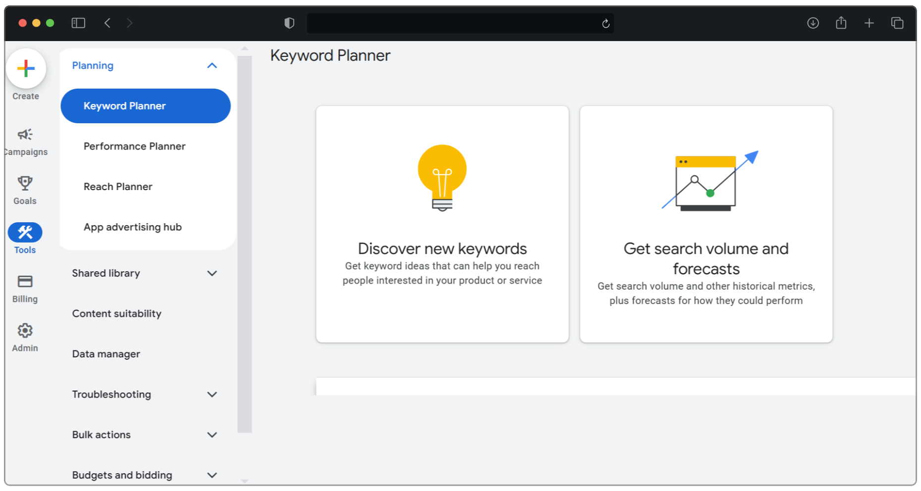 Google Keyword Planner
