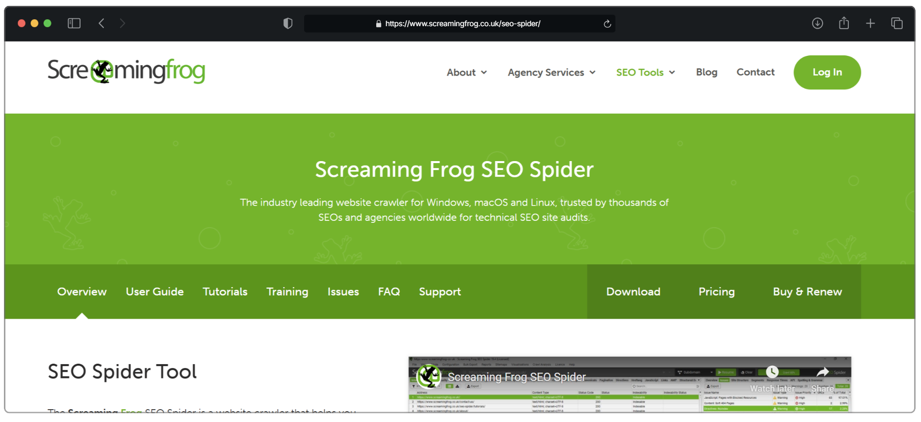 Screaming Frog SEO Spider