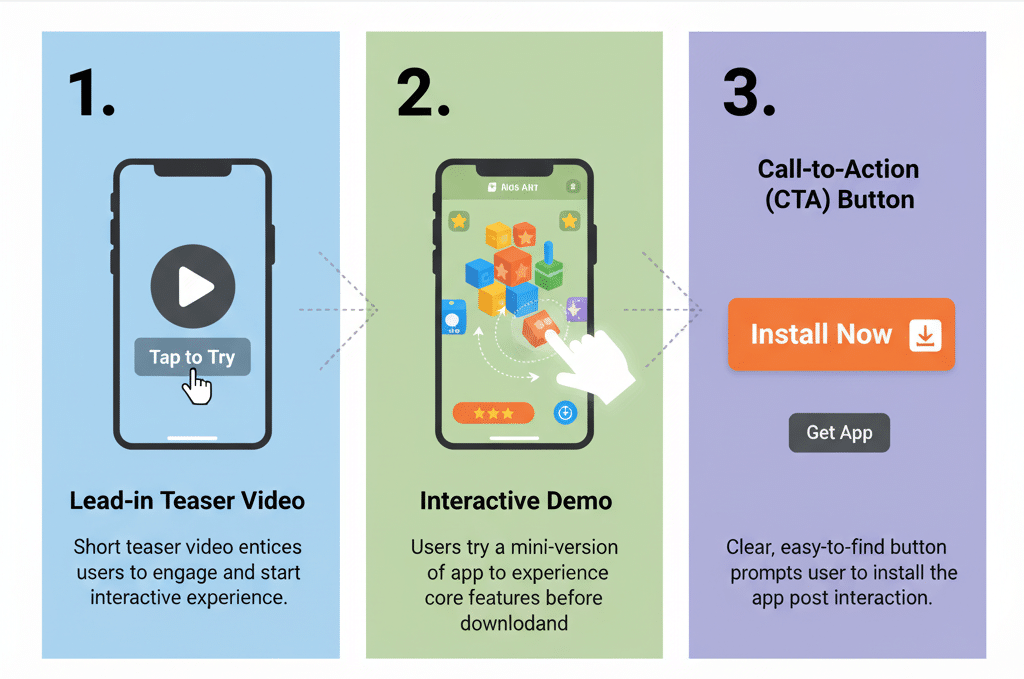 Components of a playable ad