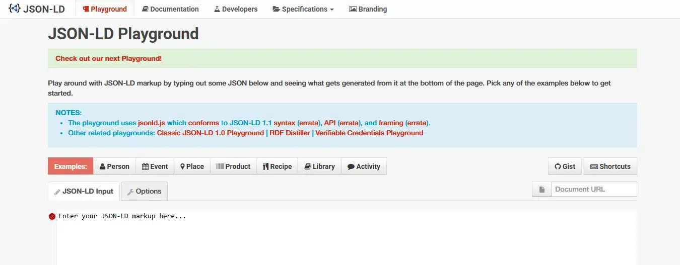 JSON-LD Playground